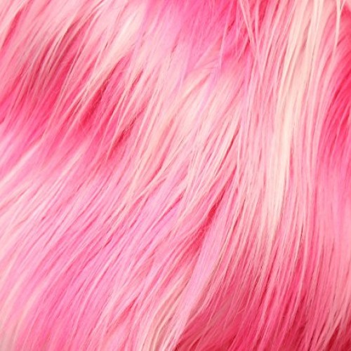Faux Fur Fabric Long Pile 3 Tone Rainbow HOT Pink White Pink / 60...